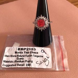 Ring bomb party size 9 natural fusion tangerine ring